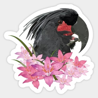 Black cockatoo Sticker